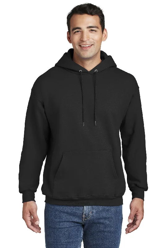 Hanes Ultimate Cotton Pullover Hooded Sweatshirt F170 Black