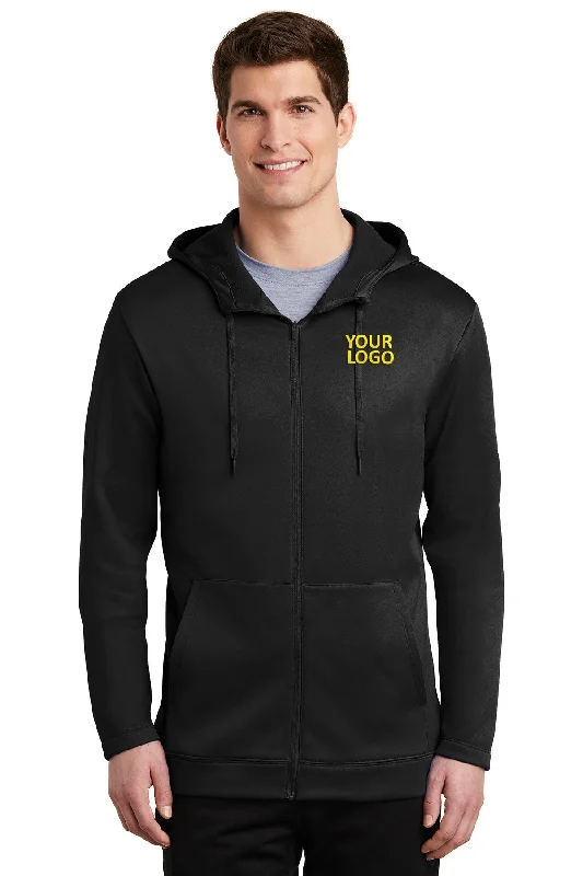 Nike ThermaFIT Customized Zip Hoodies, Black