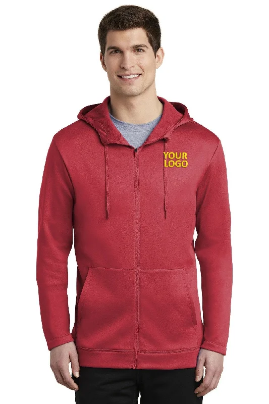 Nike ThermaFIT Customized Zip Hoodies, Gym Red