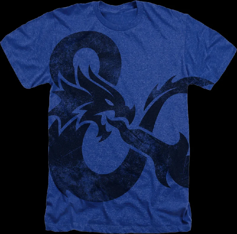 Blue Big Print Logo Dungeons & Dragons T-Shirt