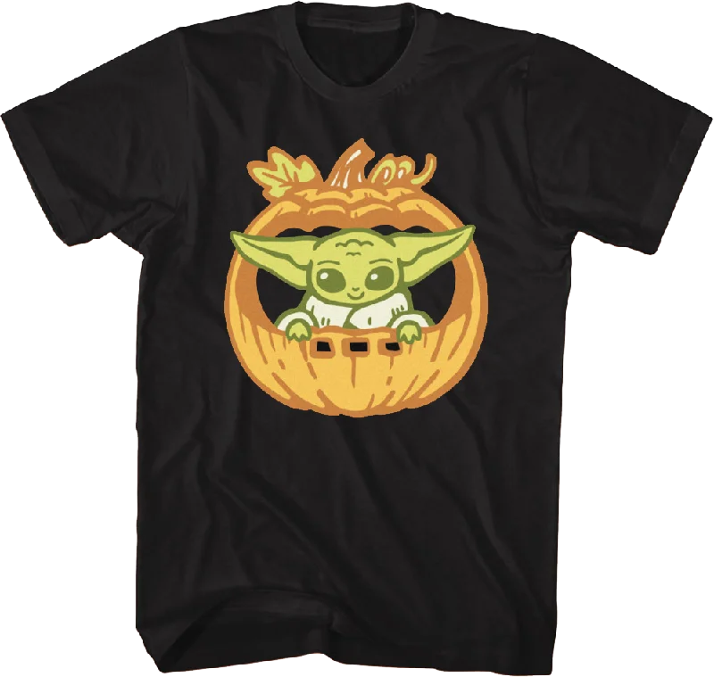 Grogu Pumpkin Mandalorian Star Wars T-Shirt