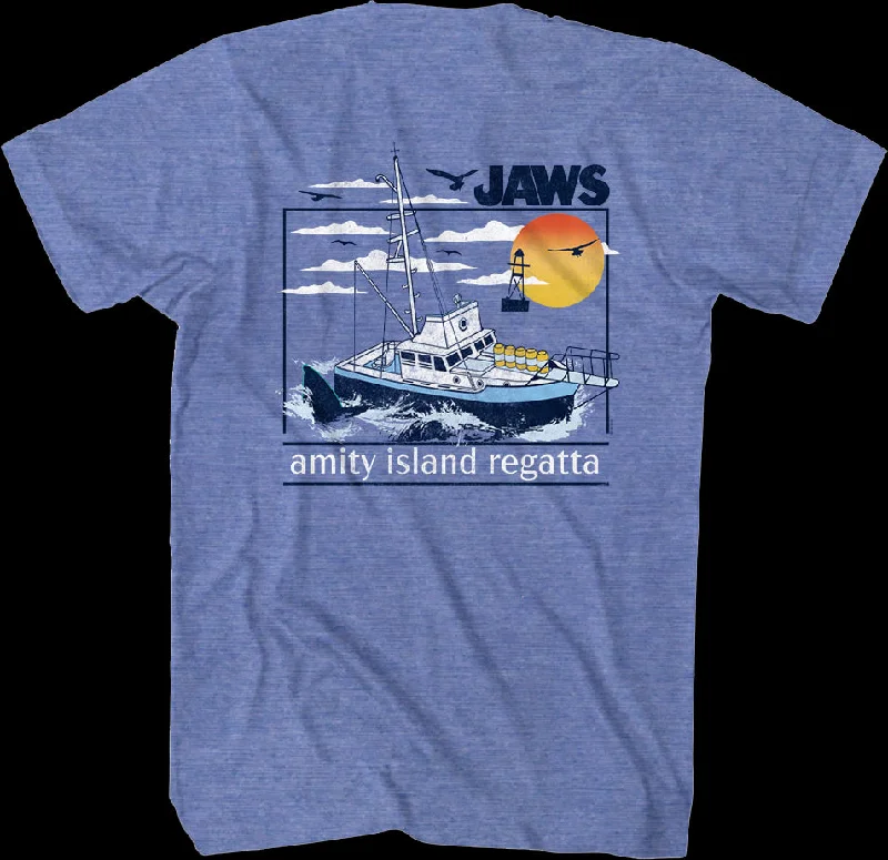 Front & Back Amity Island Regatta Jaws T-Shirt