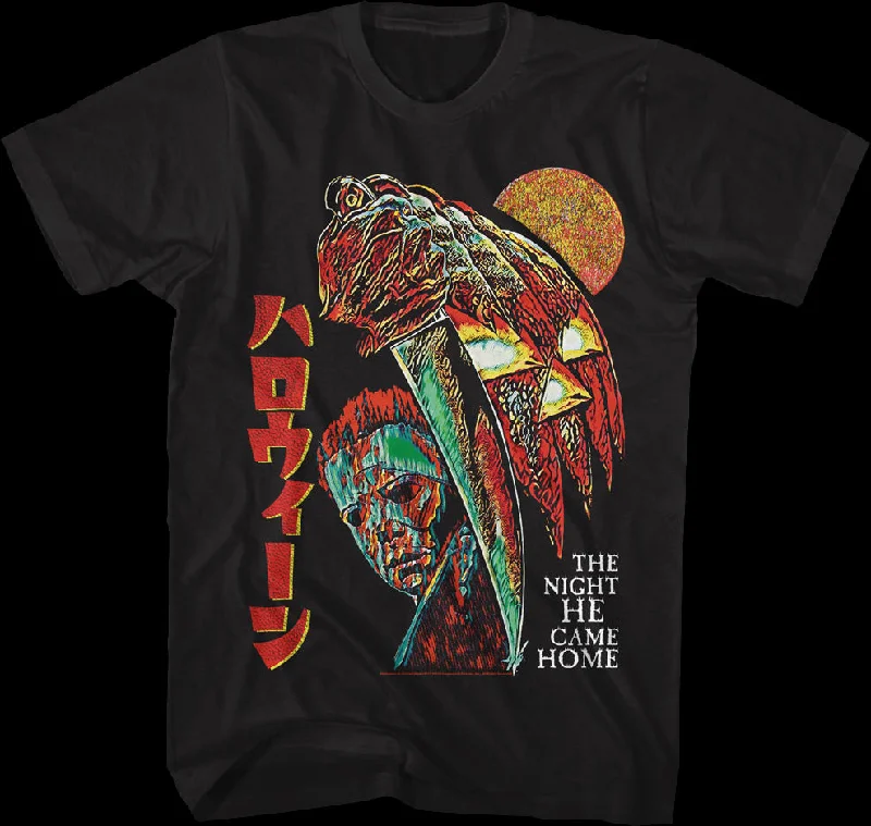 Japanese Collage Poster Halloween T-Shirt