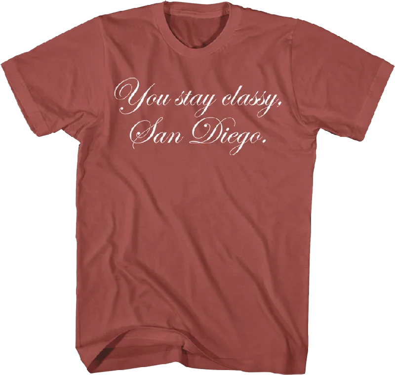 Front & Back You Stay Classy San Diego Anchorman T-Shirt