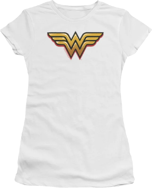 Ladies Airbrush Wonder Woman Logo DC Comics Shirt