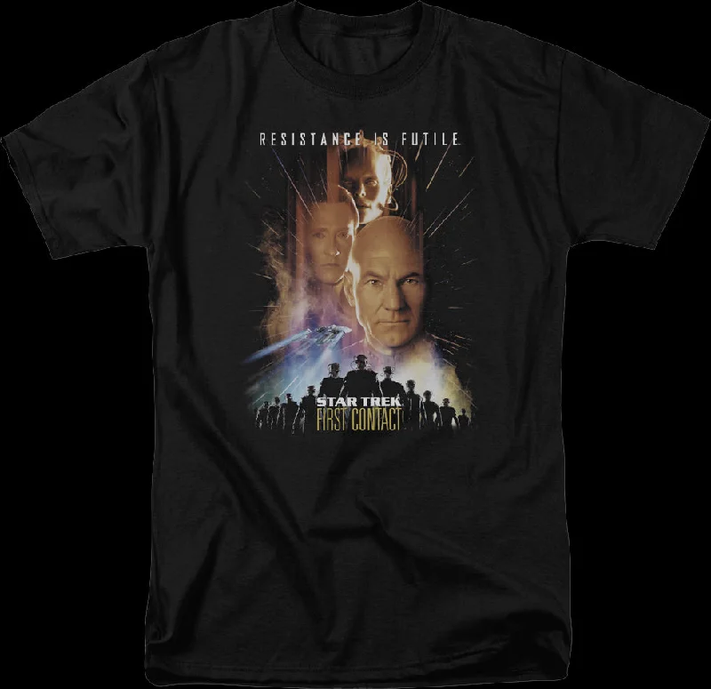 First Contact Poster Star Trek T-Shirt