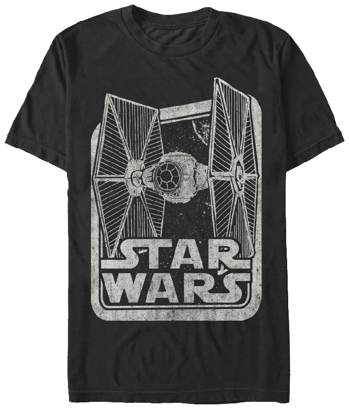 Black and White TIE Fighter Star Wars T-Shirt