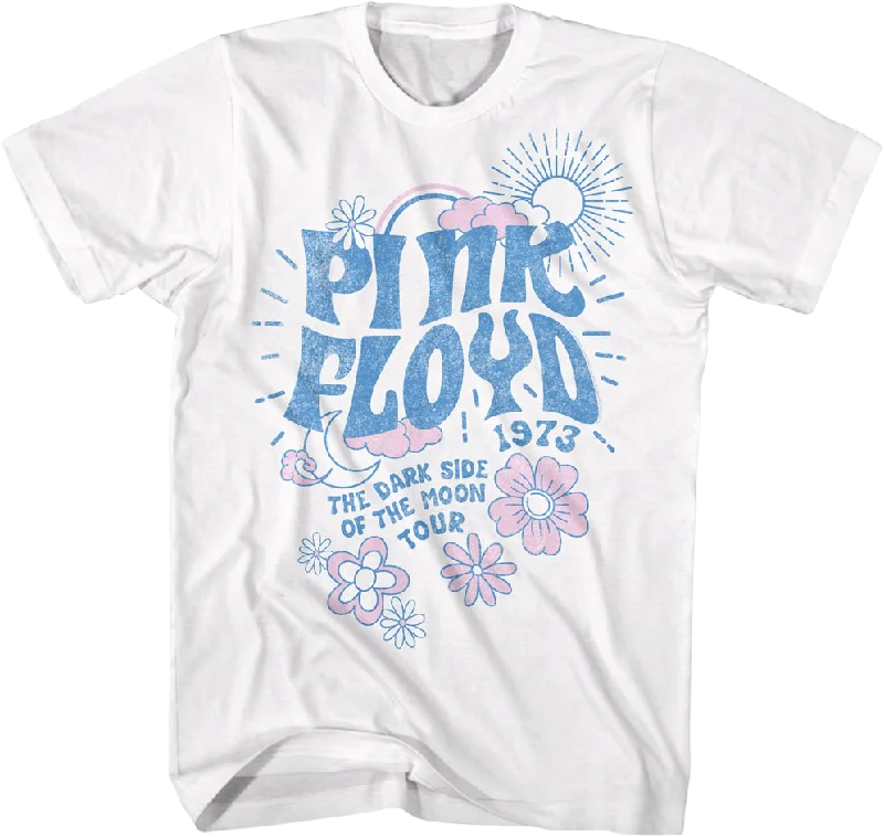 Dark Side of the Moon Flowers Pink Floyd T-Shirt