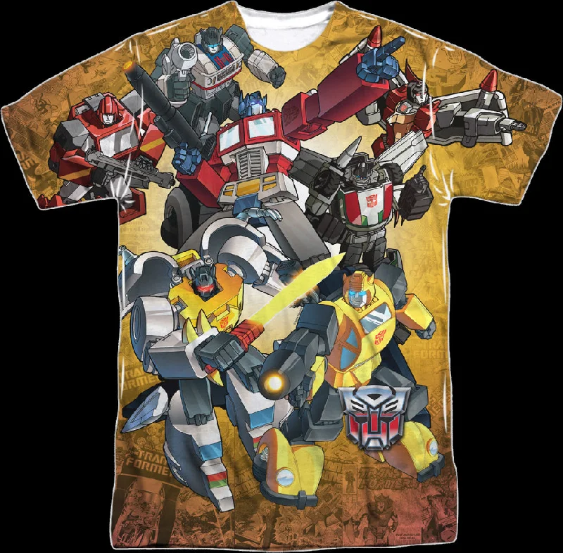 Autobots Battle Decepticons Transformers T-Shirt