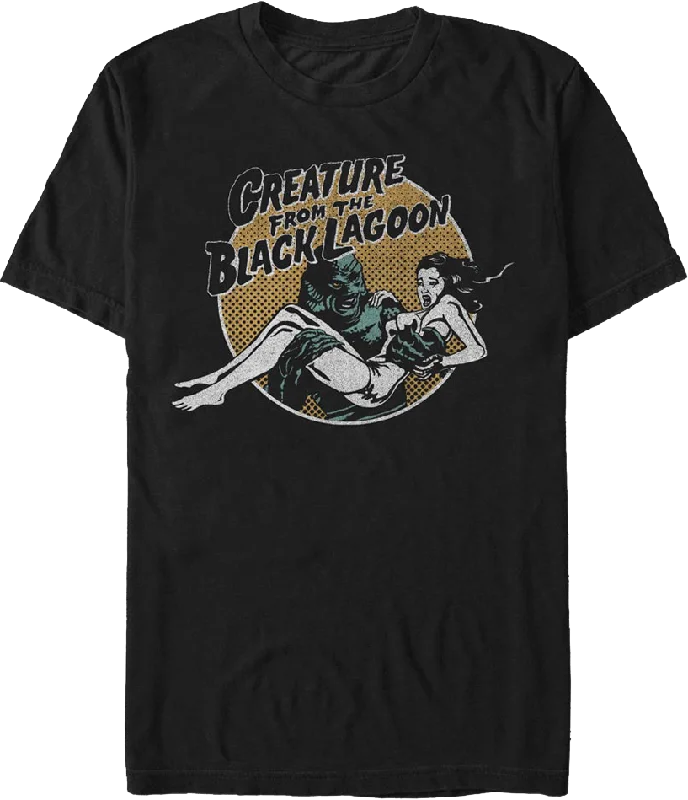 Retro Circle Creature From The Black Lagoon T-Shirt