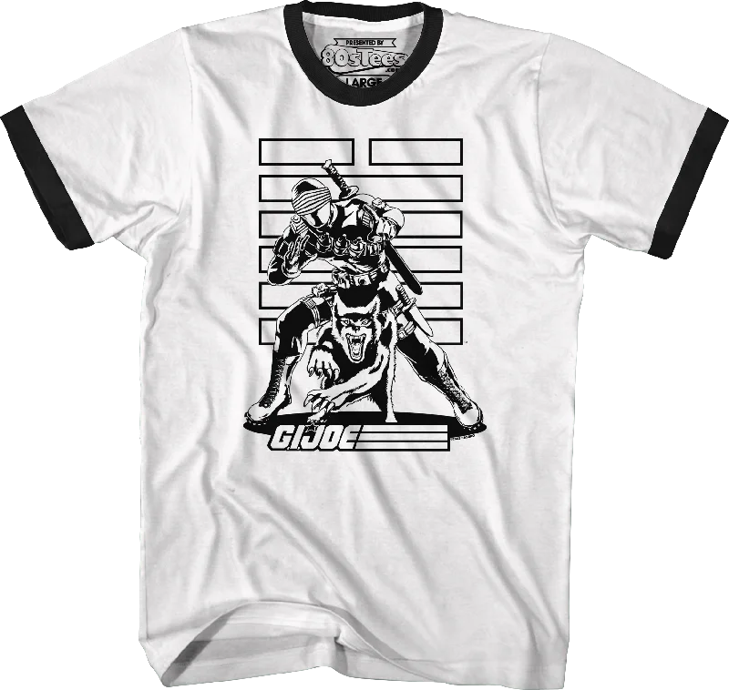 Snake Eyes Noir GI Joe Ringer Shirt