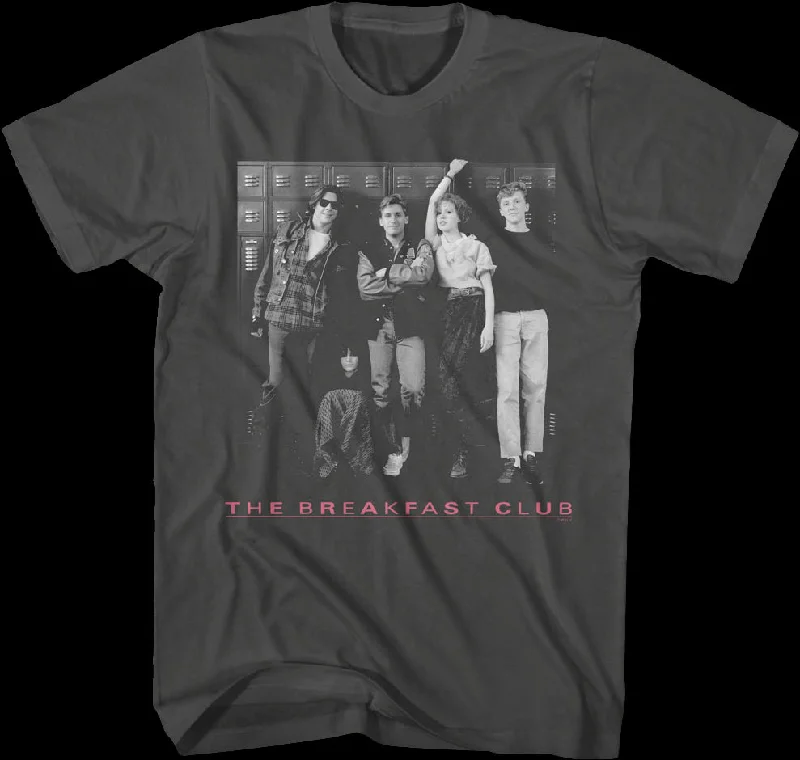 Black And White Locker Photo Breakfast Club T-Shirt