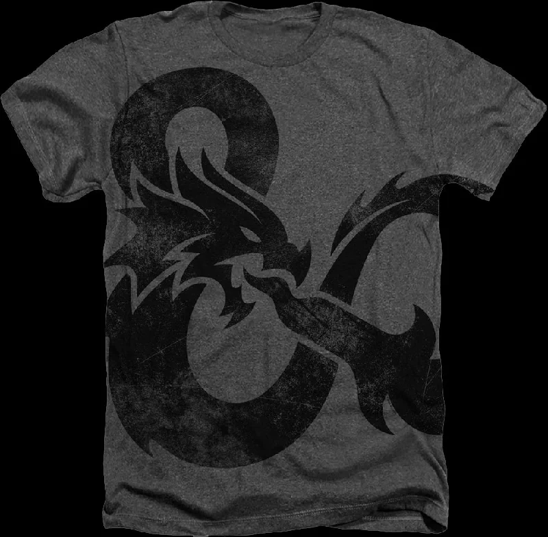 Charcoal Big Print Logo Dungeons & Dragons T-Shirt