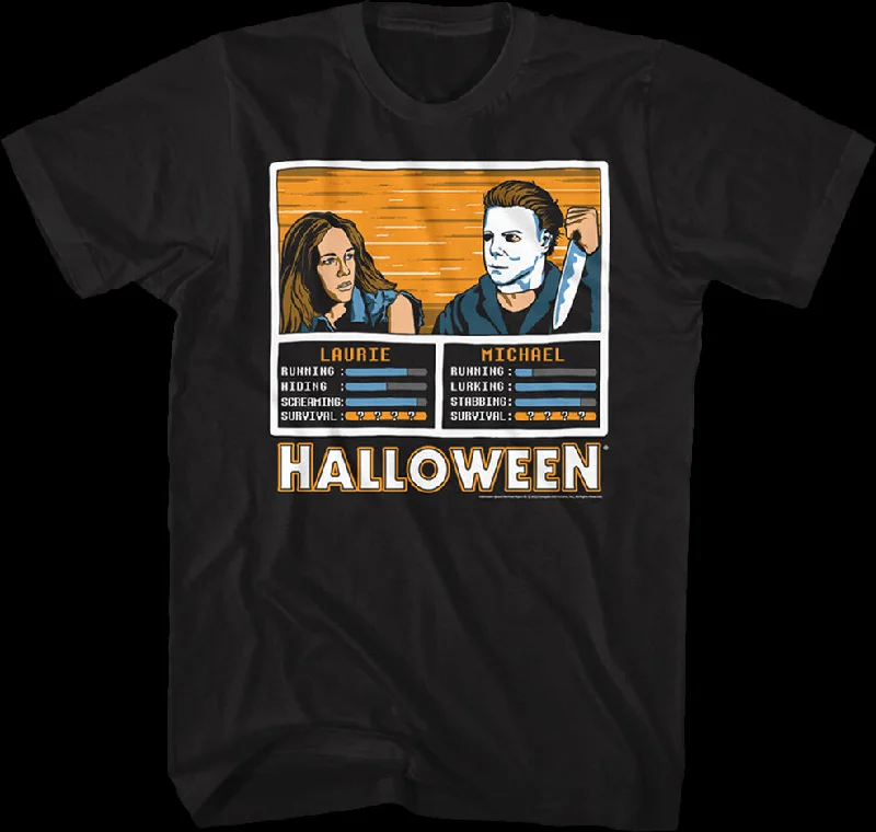 Laurie vs Michael Video Game Halloween T-Shirt