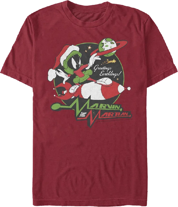 Marvin The Marian Greetings Earthlings Looney Tunes T-Shirt