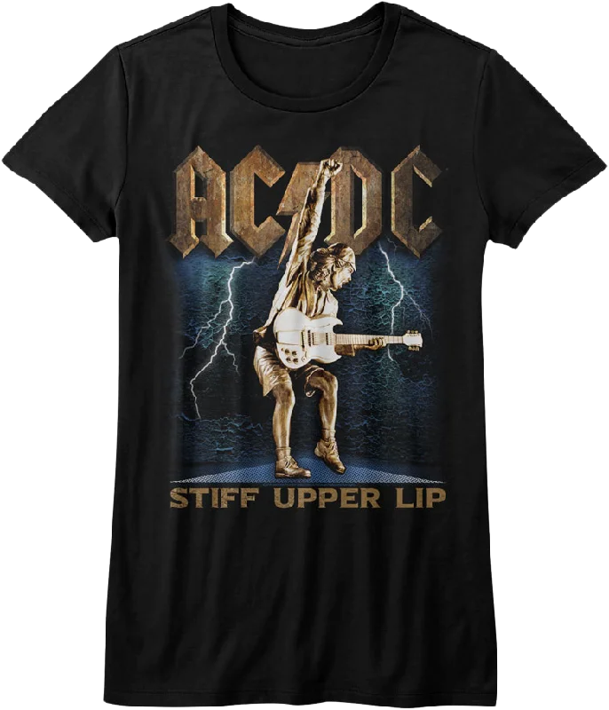 Ladies Stiff Upper Lip ACDC Shirt