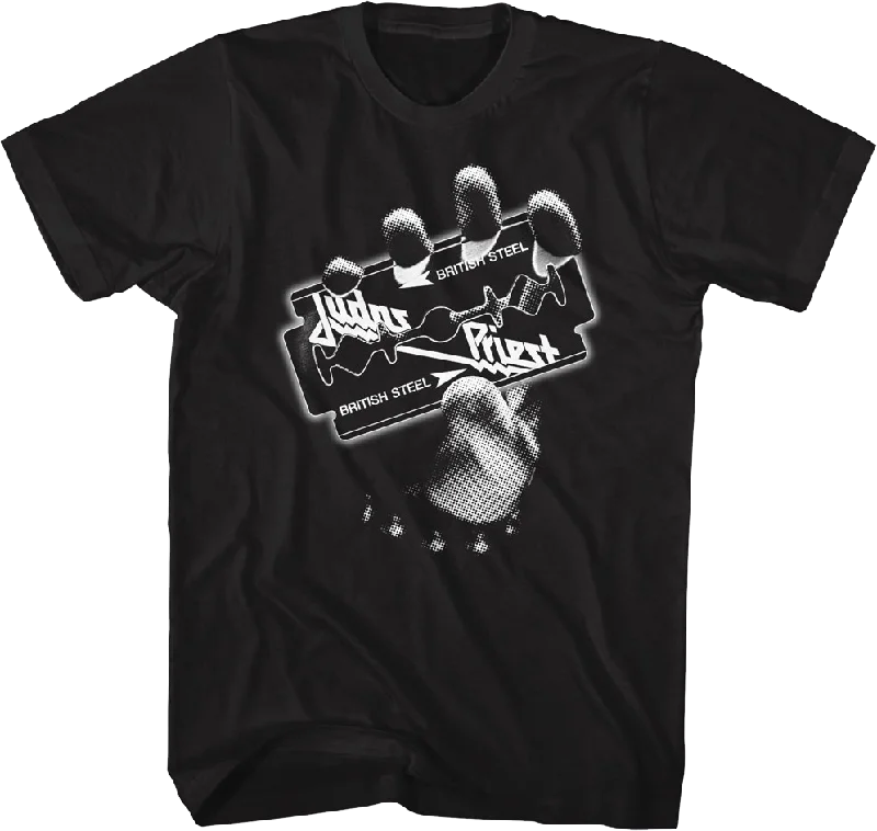 Black & White British Steel Judas Priest T-Shirt