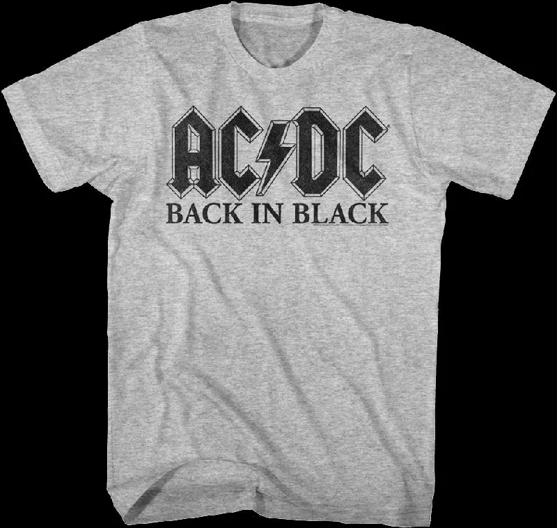 Vintage Back In Black ACDC Shirt