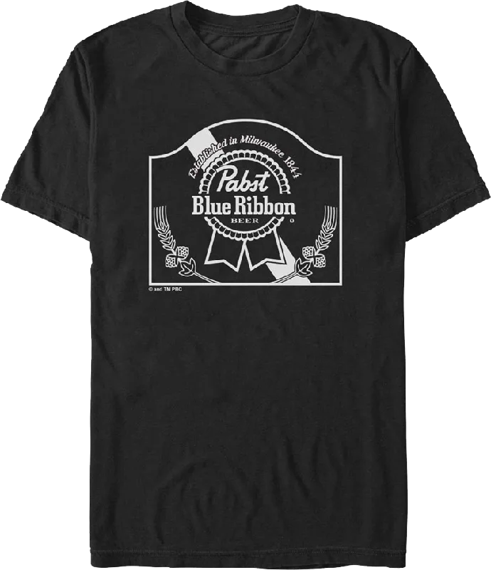 Established in Milwaukee Pabst Blue Ribbon T-Shirt