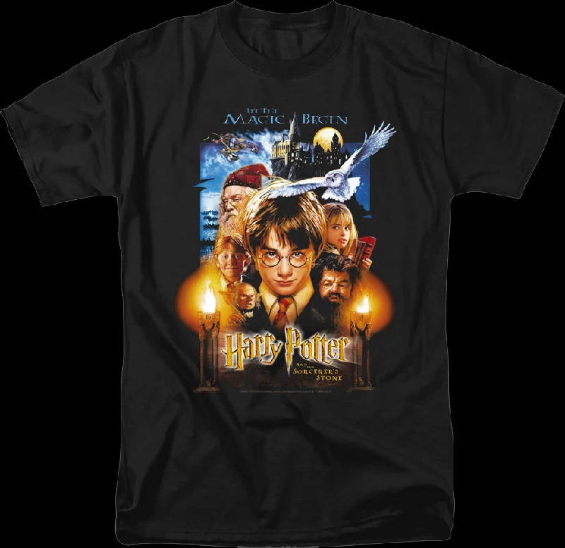 Harry Potter And The Sorcerer's Stone Poster Harry Potter T-Shirt