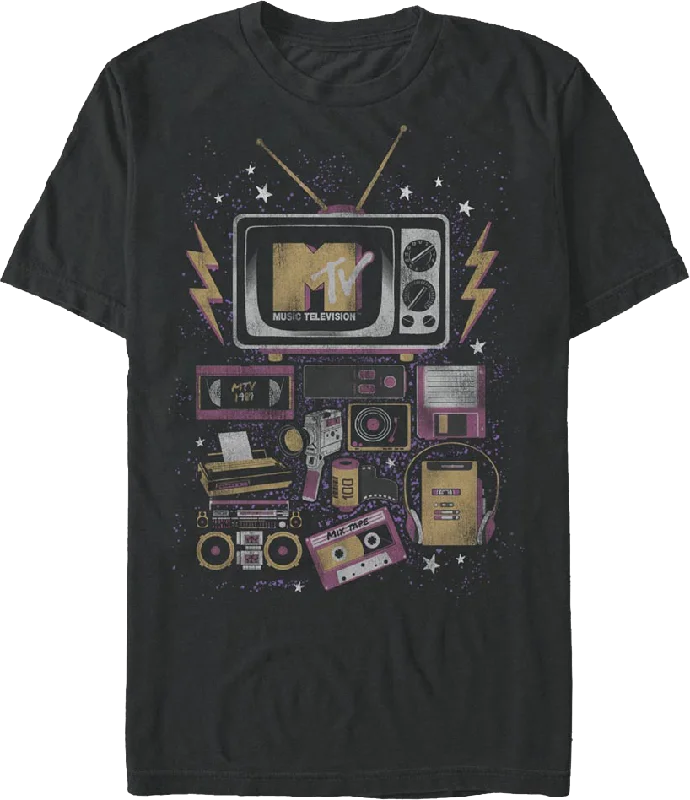 80s Electronics Collage MTV Shirt