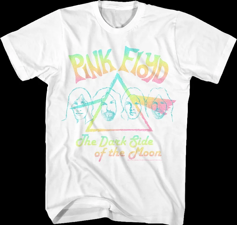 Dark Side of the Moon Pastel Rainbow Pink Floyd T-Shirt