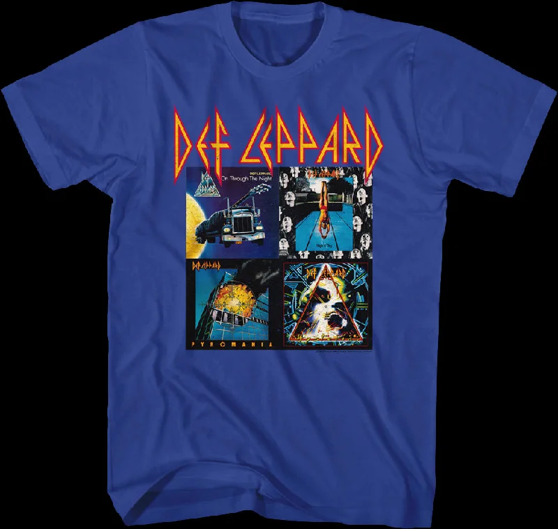 First Four Album Covers Def Leppard T-Shirt