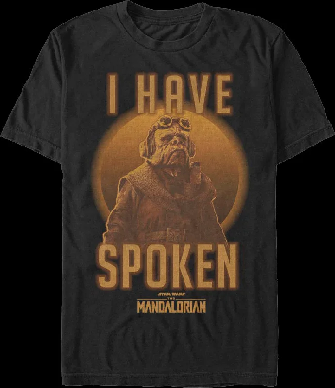 Kuiil I Have Spoken The Mandalorian Star Wars T-Shirt