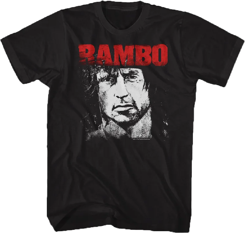 Black and White Face Rambo T-Shirt