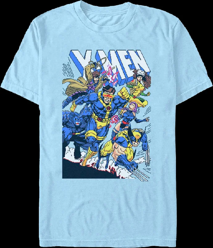 X-Men Pixelated Mutants To The Rescue Marvel Comics T-Shirt