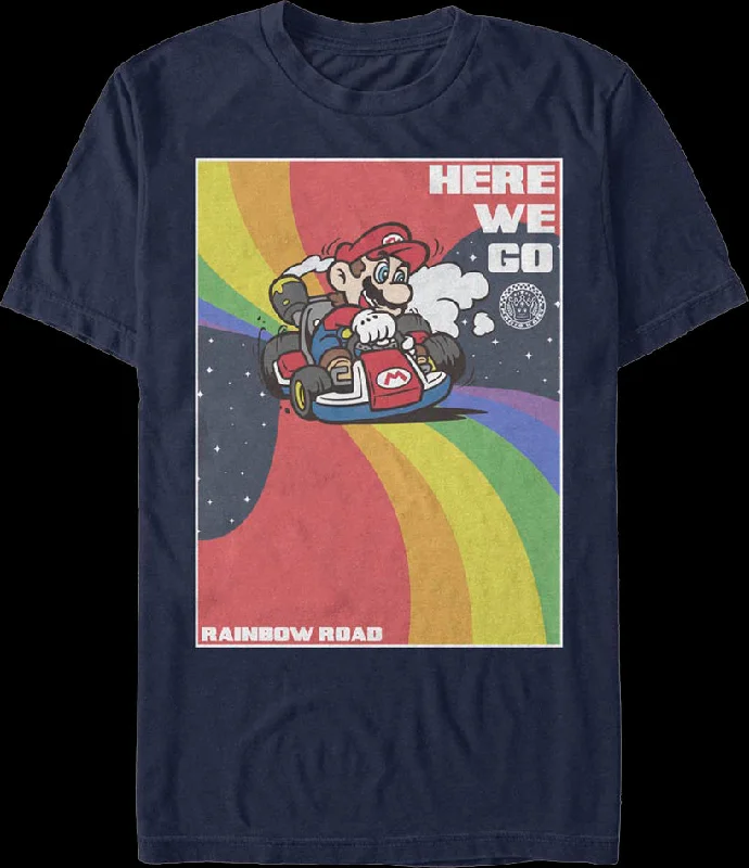 Rainbow Road Mario Kart T-Shirt