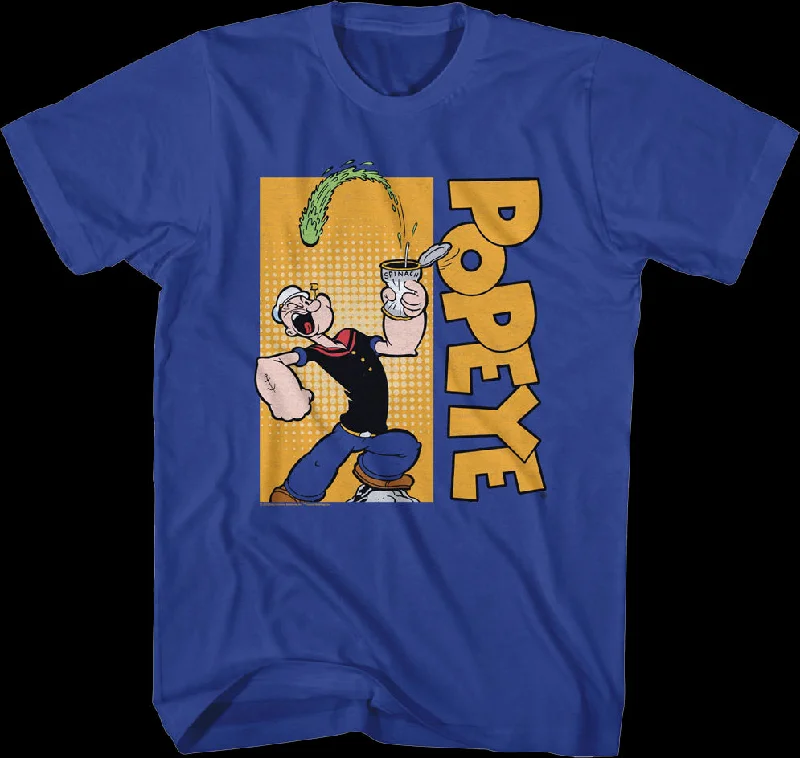 Crushing Spinach Can Popeye T-Shirt