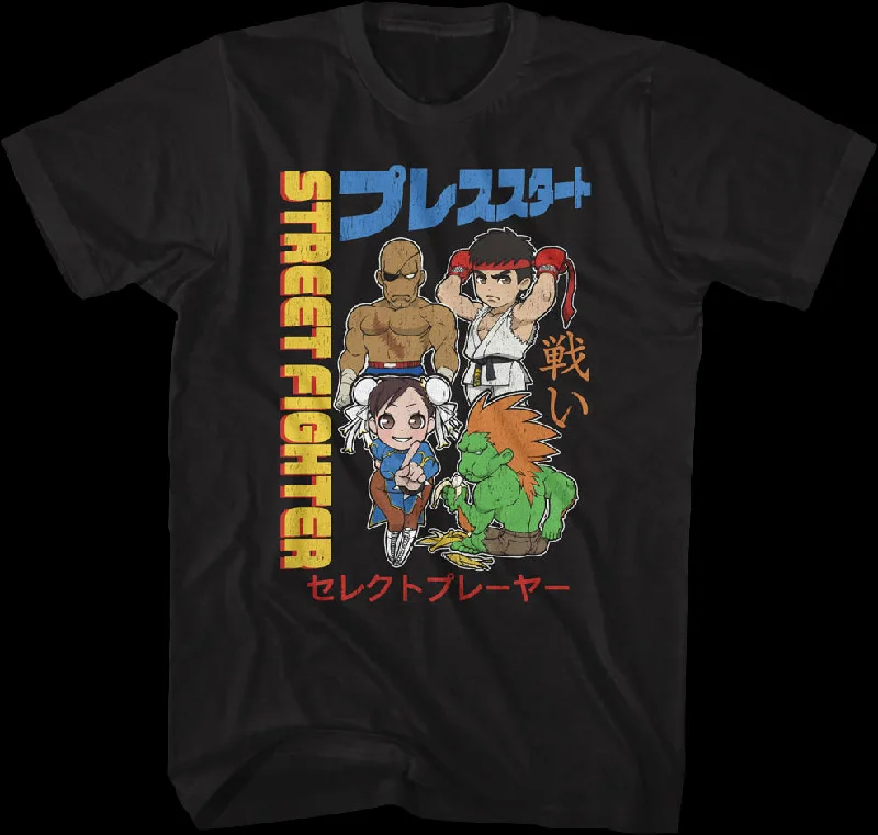 Chibi Characters Collage Street Fighter T-Shirt