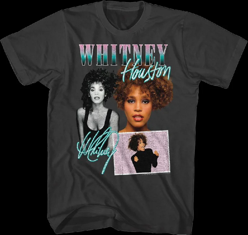 Autograph Collage Whitney Houston T-Shirt