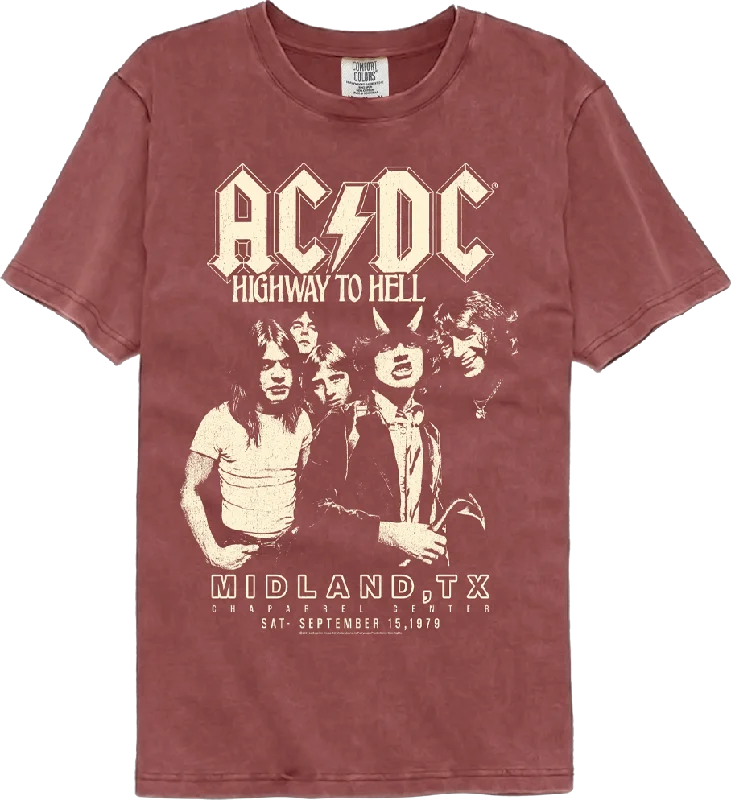 Highway To Hell Chaparrel Center ACDC Comfort Colors Brand T-Shirt