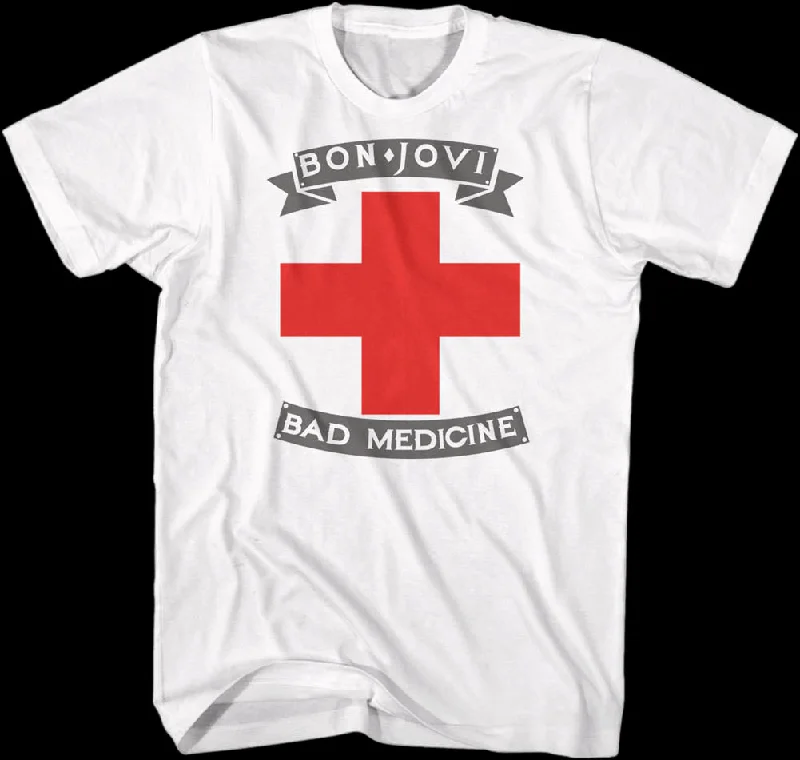 White Bad Medicine Bon Jovi T-Shirt