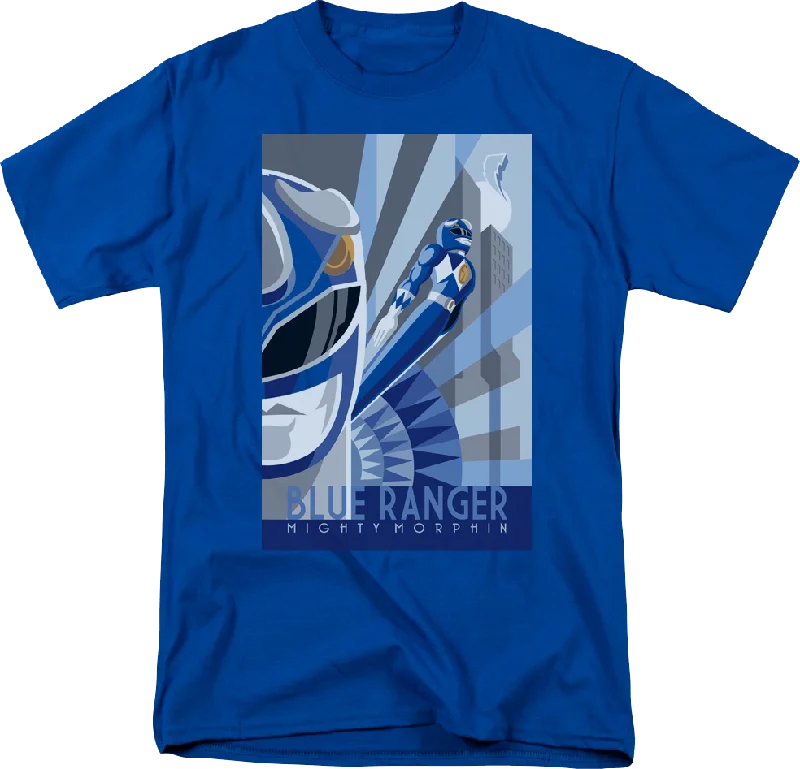 Blue Ranger Poster Mighty Morphin Power Rangers T-Shirt