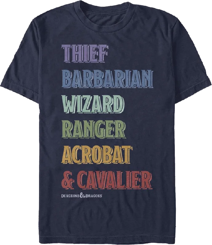 Character Titles Dungeons & Dragons T-Shirt