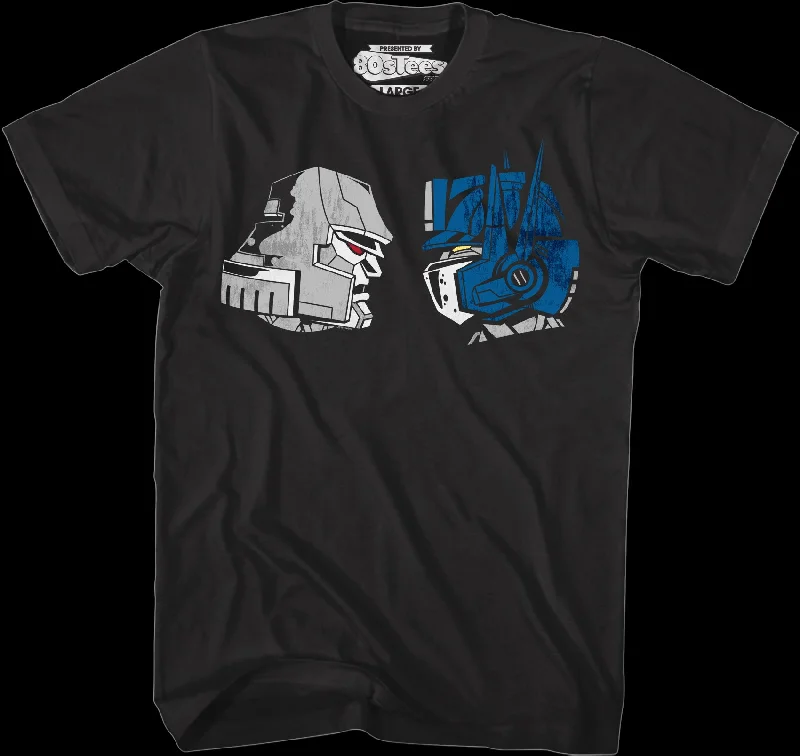 Face Off Megatron vs Optimus Prime Transformers T-Shirt