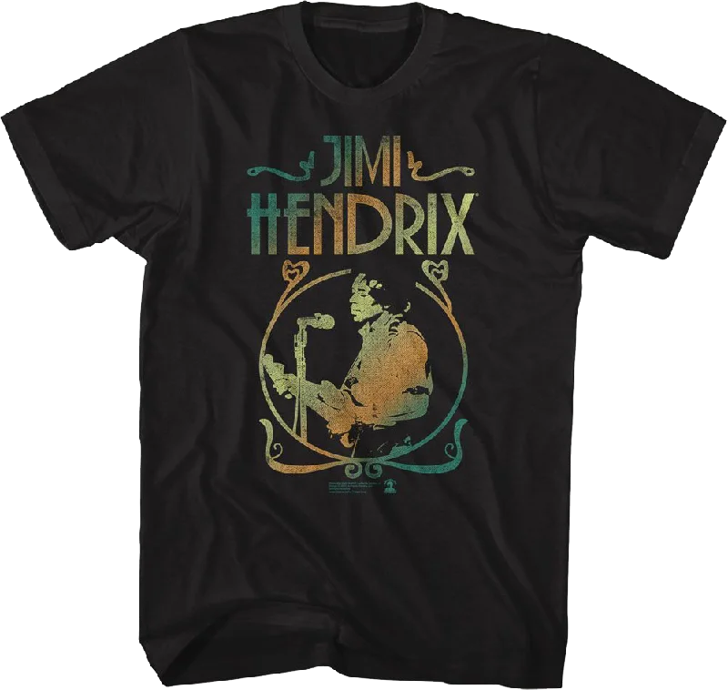 Gradient Poster Jimi Hendrix T-Shirt