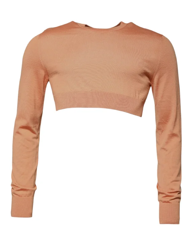 Dolce & Gabbana Wool Crewneck Pullover Cropped Men's Sweater