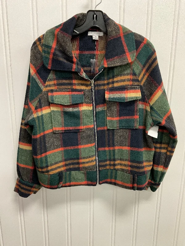 Jacket Fleece By Favlux In Plaid Pattern, Size: M