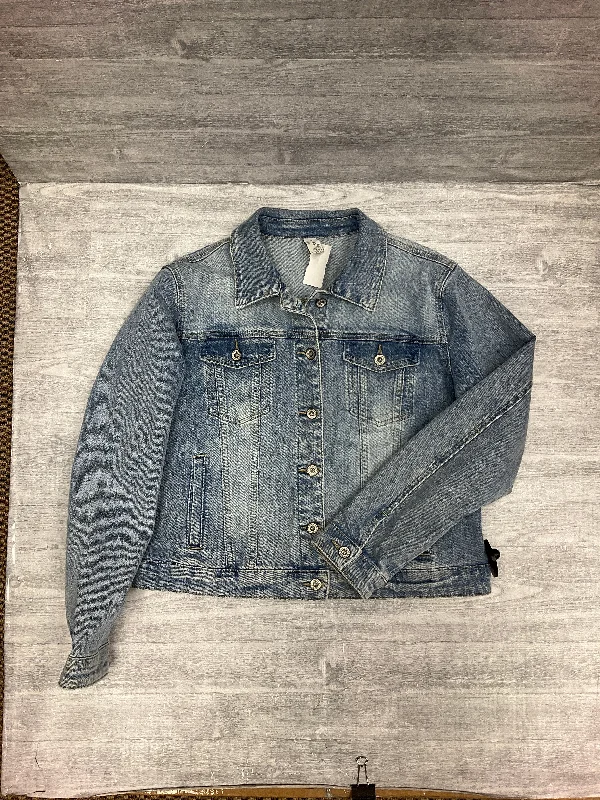 Jacket Denim By Clothes Mentor In Blue Denim, Size: M