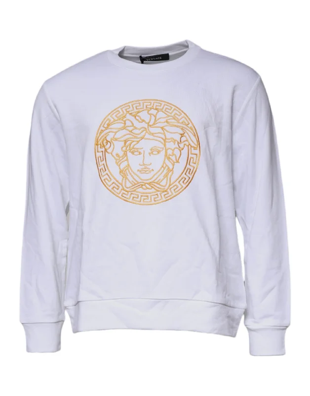 Versace Medusa Embroidery Crew Neck Pullover Men's Sweater