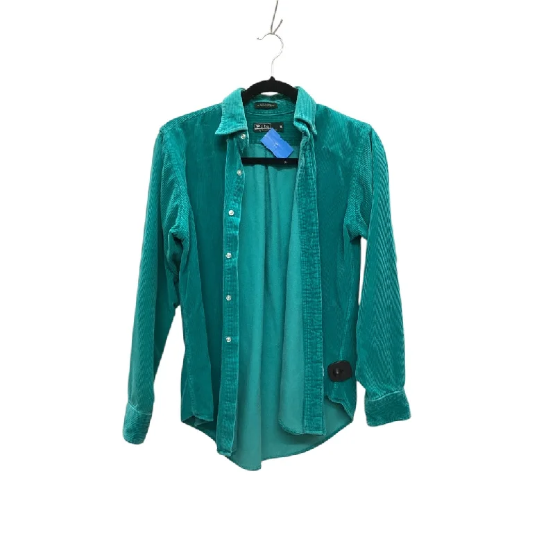 Jacket Shirt By Polo Ralph Lauren In Teal, Size: 1x