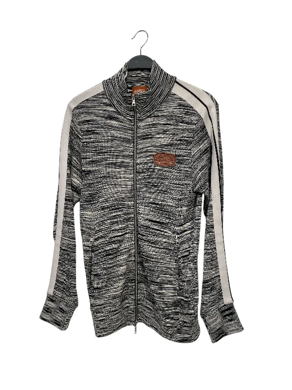 Palm Angels/MISSONI/Jacket/M/Polyester/BLK/Stripe/ZIP UP TRACK BLACK AND WHITE