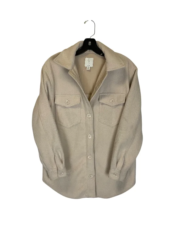 Jacket Shirt By Joie In Cream, Size: S