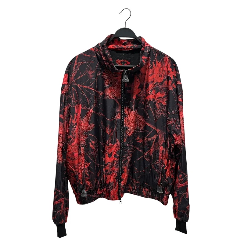 SIBERIA HILLS/Windbreaker/XL/Nylon/RED/All Over Print/REAL TREE