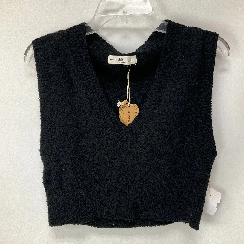 Vest Sweater By Natural Life In Black, Size: Xs