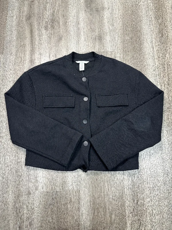 Jacket Fleece By H&m In Black, Size: S